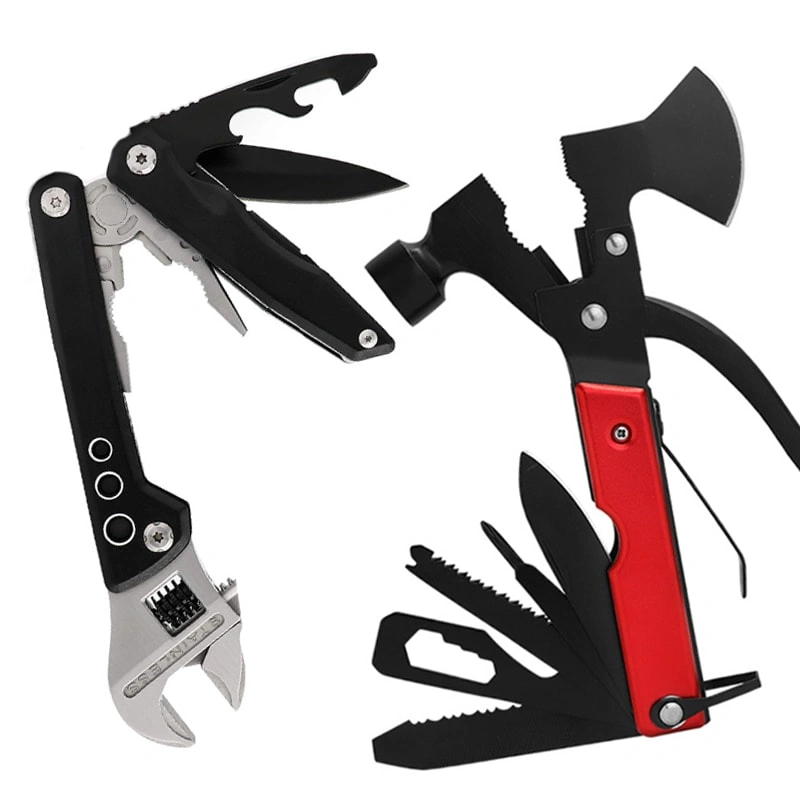 Folding Stainless Steel Multi Tool with Knife Saw Wrench Bottle Opener for Outdoor Use